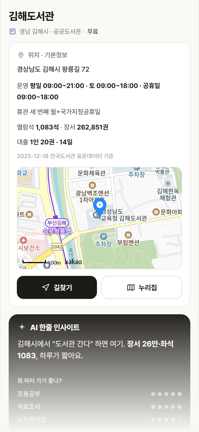 김해도서관 · 공공놀이터 경남 김해시 김해도서관 도서관 안내